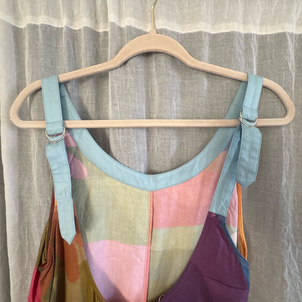 Farm Rio Anthropologie Multicolor Abstract Floral Carioca Winter Jumpsuit size S - Picture 11 of 16